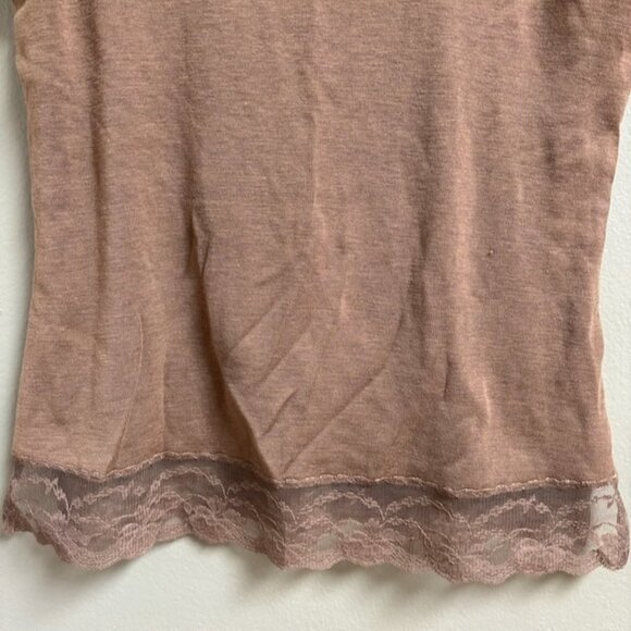 VTG Banana Republic Womens Silk Cotton Y2K Lace Trim Tank Top Size S Feminine - Picture 3 of 10